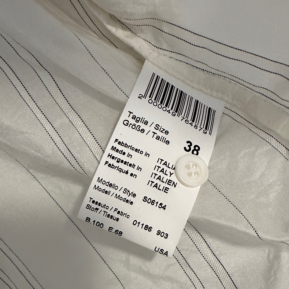 Peserico Silk Cream Striped Shirt - Picture 3 of 6